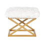 Atelier Del Sofa Puff Dorado y Blanco