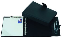 Carpeta De Anillas Con Pinza Miniclip Superior Iberplas Pvc Escolar Fº 4 An.25Mm Redondas Con Portaboligrafo Burdeos