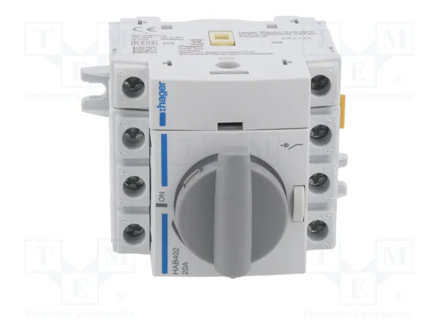 HAGER Interruptor de aislamiento 4 polos 20A 415VAC