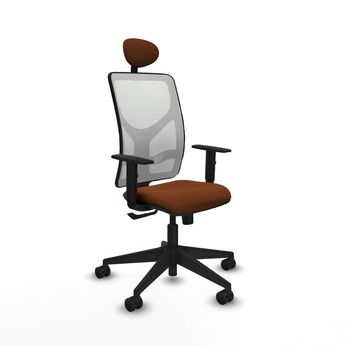 PIQUERAS Y CRESPO Silla de oficina Motilla con Mecanismo Sincro Marrón y Blanco PIQUERAS Y CRESPO Silla de oficina Motilla con Mecanismo Sincro Marrón y Blanco
