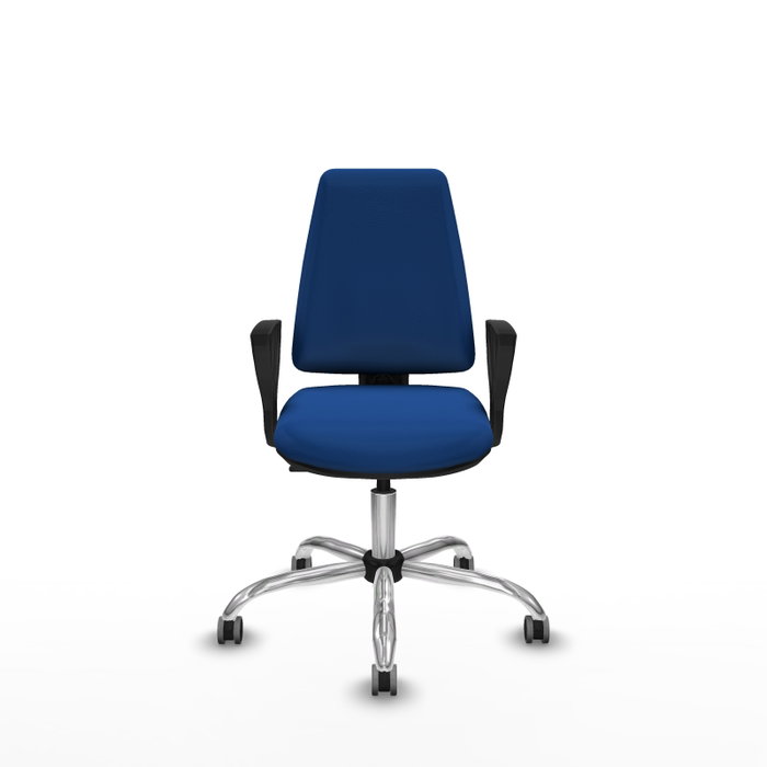 PIQUERAS Y CRESPO Silla de oficina Elche Azul con acabado en Similpiel