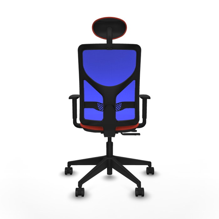 PIQUERAS Y CRESPO Silla de oficina Motilla Sincro/Traslack Naranja oscuro y Azul