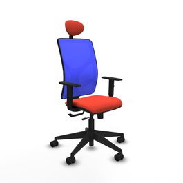 PIQUERAS Y CRESPO Silla de oficina Motilla Sincro/Traslack Naranja oscuro y Azul