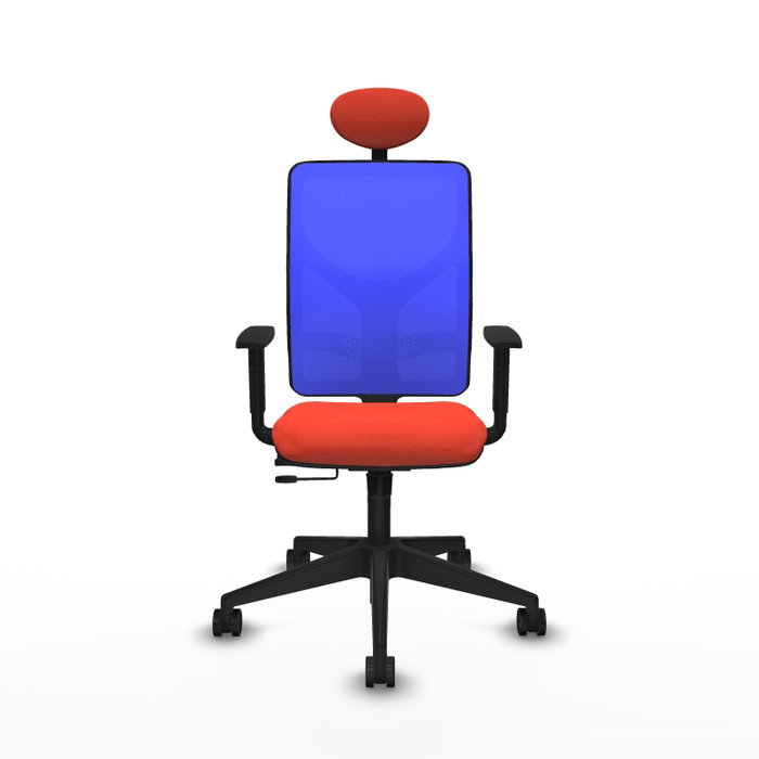 PIQUERAS Y CRESPO Silla de oficina Motilla Sincro/Traslack Naranja oscuro y Azul