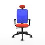 PIQUERAS Y CRESPO Silla de oficina Motilla Sincro/Traslack Naranja oscuro y Azul