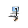 Ergotron WorkFit-S, Carro para Administración de Tabletas, Soporte de Monitor con Bandeja hasta 76 cm (30"), VESA 75x75/100x100, Peso Máx. 13.2 kg, Negro