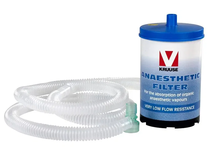 KRUUSE Filtro de evacuación de gases anestésicos 2m x 22mm KRUUSE Filtro de evacuación de gases anestésicos 2m x 22mm
