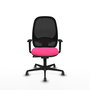 PIQUERAS Y CRESPO Silla de oficina Cilanco Rosa y Negro con mecanismo Sincro