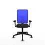 PIQUERAS Y CRESPO Silla de oficina Motilla con mecanismo Sincro, Azul y Negro