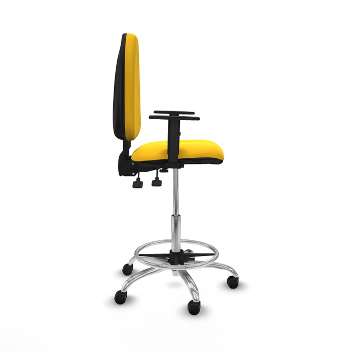 PIQUERAS Y CRESPO Taburete Aýna con mecanismo Asincro, Similpiel Amarillo PIQUERAS Y CRESPO Taburete Aýna con mecanismo Asincro, Similpiel Amarillo