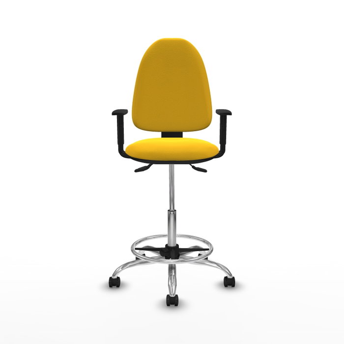 PIQUERAS Y CRESPO Taburete Aýna con mecanismo Asincro, Similpiel Amarillo PIQUERAS Y CRESPO Taburete Aýna con mecanismo Asincro, Similpiel Amarillo