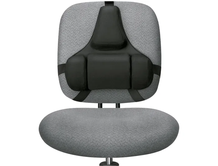 Fellowes Respaldo Ergonómico Profesional con Memory Foam de 3 Secciones, Adaptable a la Curvatura de la Espalda, Color Negro