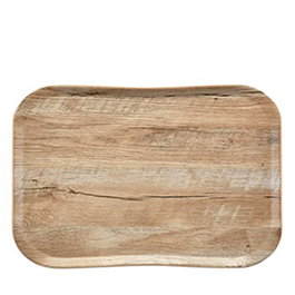 Dbmark Bandeja Self de Melamina Color Roble Claro, Bandeja para Servir 53x37 cm