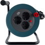 Rev Carrete de cable Mini 3 tomas 10 m Petrol/Negro
