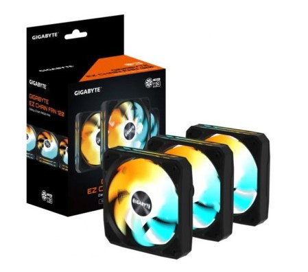 Gigabyte EZ CHAIN FAN 120 Pack de 3 Ventiladores 120mm Negro