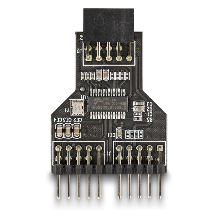 DeLOCK Hub USB 2.0 de 9 pines hembra a 2 x 9 pines macho 60045 DeLOCK Hub USB 2.0 de 9 pines hembra a 2 x 9 pines macho 60045