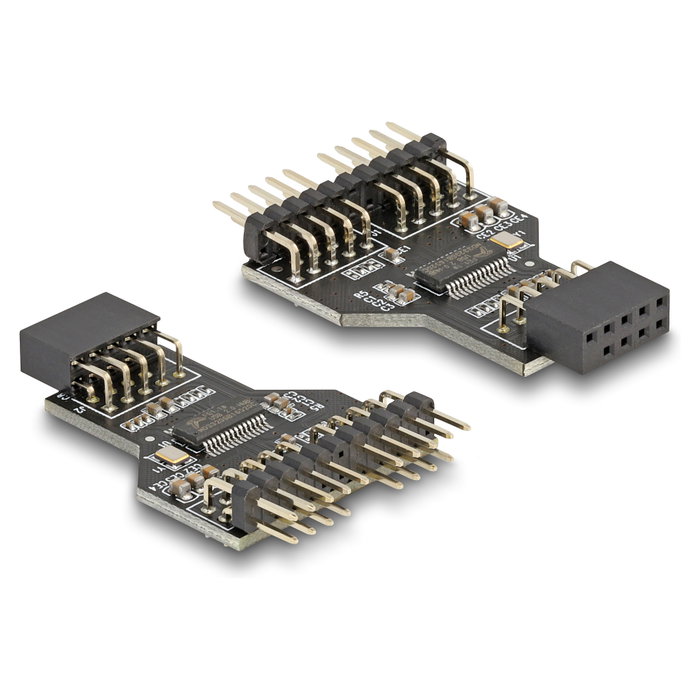 DeLOCK Concentrador USB 2.0 9 pin hembra a 2 x 9 pin macho 60045