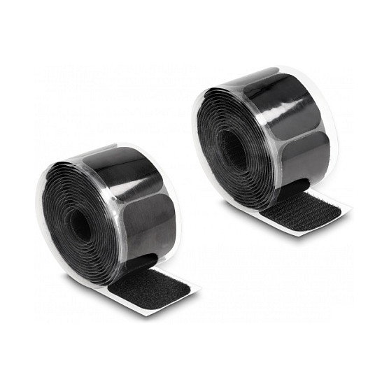 DeLOCK Rollo de cinta autoadhesiva de gancho y bucle Negro 5 m DeLOCK Rollo de cinta autoadhesiva de gancho y bucle Negro 5 m