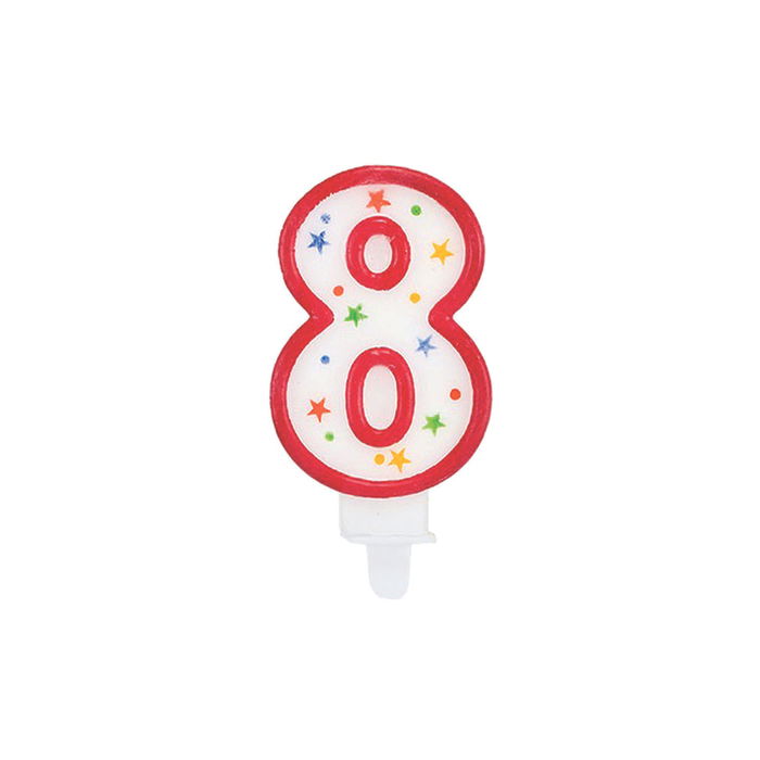 Party Time Vela Aniversario Surtida, Números del 0 al 9, Formas y Colores Variados, 9.5 cm