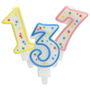 Party Time Vela Aniversario Surtida, Números del 0 al 9, Formas y Colores Variados, 9.5 cm