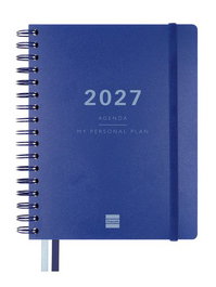 FINOCAM Agenda Anual Tempus 16 Meses 2026-27 Wire-O Azul