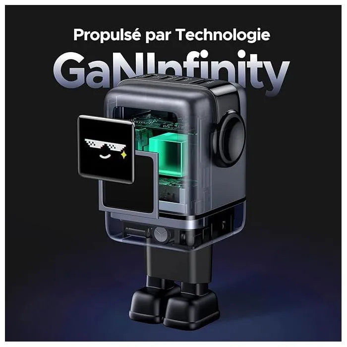 UGREEN Fuente de Alimentación para Robot 4 Puertos 100W PD Negra AABOP50115