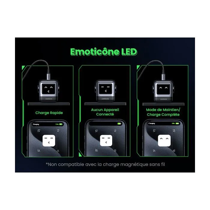 UGREEN Fuente de Alimentación para Robot 4 Puertos 100W PD Negra AABOP50115