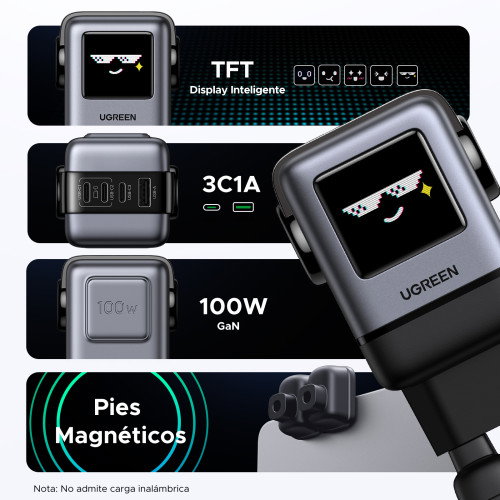 Ugreen Cargador USB-A + 3x USB-C 100W GaN Fast