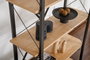 Nordure Estantería Elysian Roble y Negro 90x180x33.5 cm