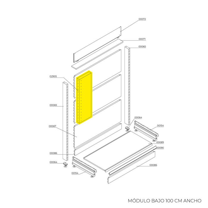 Base 720x220x50mm para expositor hidro basics Base 720x220x50mm para expositor hidro basics