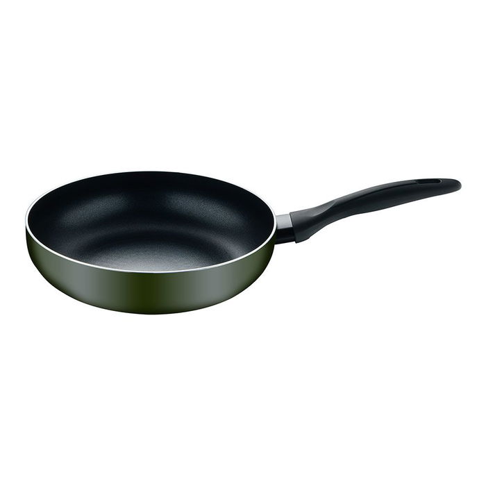 San Ignacio Sartén Aluminio Prensado Inducción Experto Ø24 cm Exterior Verde Interior Negro Antiadherente Mango Soft Touch