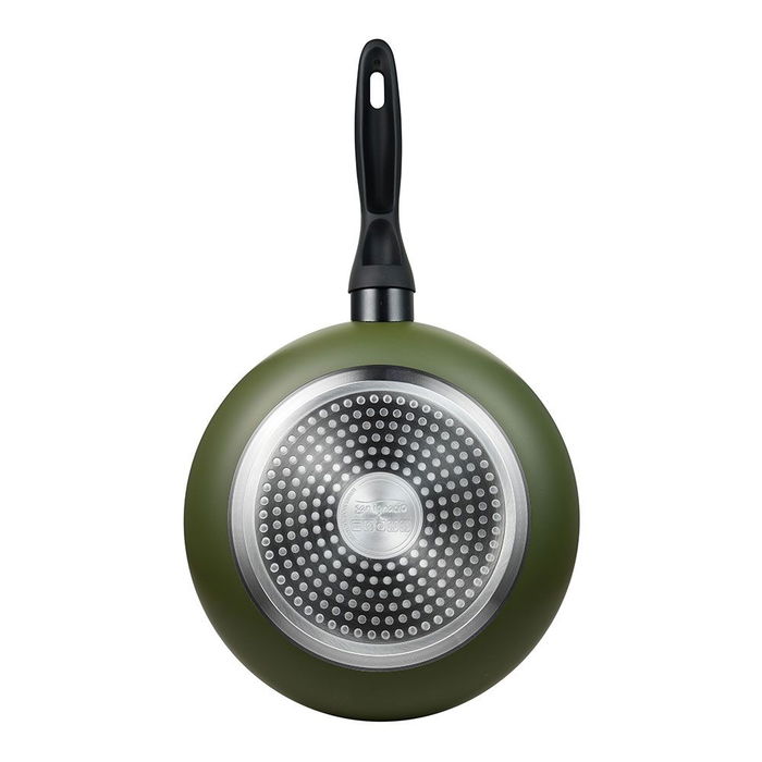 San Ignacio Sartén Aluminio Prensado Inducción Experto Ø24 cm Exterior Verde Interior Negro Antiadherente Mango Soft Touch