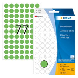 HERMA Etiquetas de identificación por colores verdes de 13,0 mm