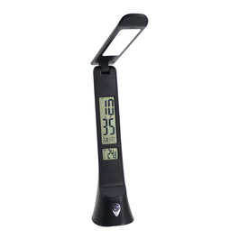 Avide Hugo Lámpara de Mesa LED con Calendario, Negro y Marrón