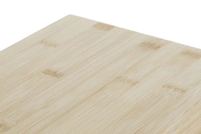 DKD Home Decor Set de 2 Tablas de Cortar de Bambú e Inox con Bandeja