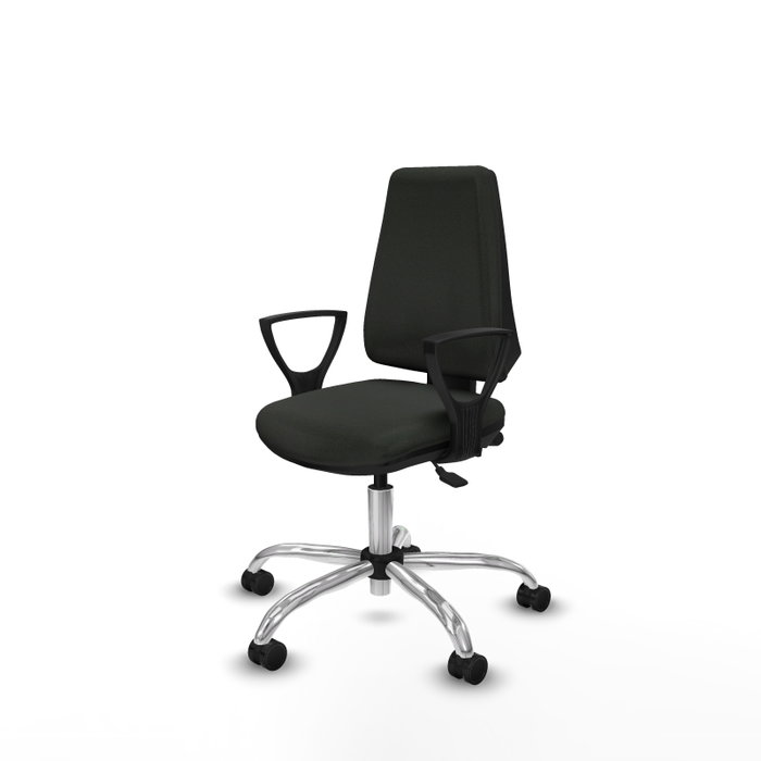 PIQUERAS Y CRESPO Silla de oficina Elche con mecanismo Asincro, color Negro