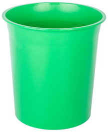 OLEF Papelera de Plástico Cerrada Verde 16 Litros
