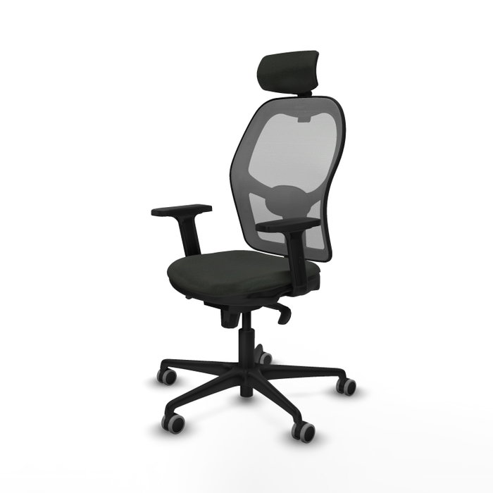 PIQUERAS Y CRESPO Silla de oficina Jorquera con mecanismo Sincro, Tela Negra y Malla Gris PIQUERAS Y CRESPO Silla de oficina Jorquera con mecanismo Sincro, Tela Negra y Malla Gris