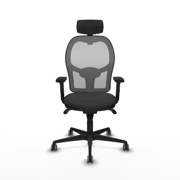 PIQUERAS Y CRESPO Silla de oficina Jorquera con mecanismo Sincro, Tela Negra y Malla Gris PIQUERAS Y CRESPO Silla de oficina Jorquera con mecanismo Sincro, Tela Negra y Malla Gris