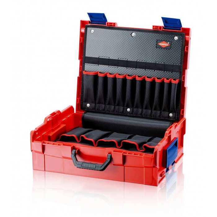 Knipex L-BOXX 00 21 19 LB Maletín portátil ABS sintético 2 compartimentos resistente a golpes y salpicaduras 375x107x311 mm Negro/Rojo