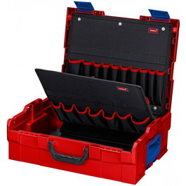 Knipex L-BOXX 00 21 19 LB Maletín portátil ABS sintético 2 compartimentos resistente a golpes y salpicaduras 375x107x311 mm Negro/Rojo