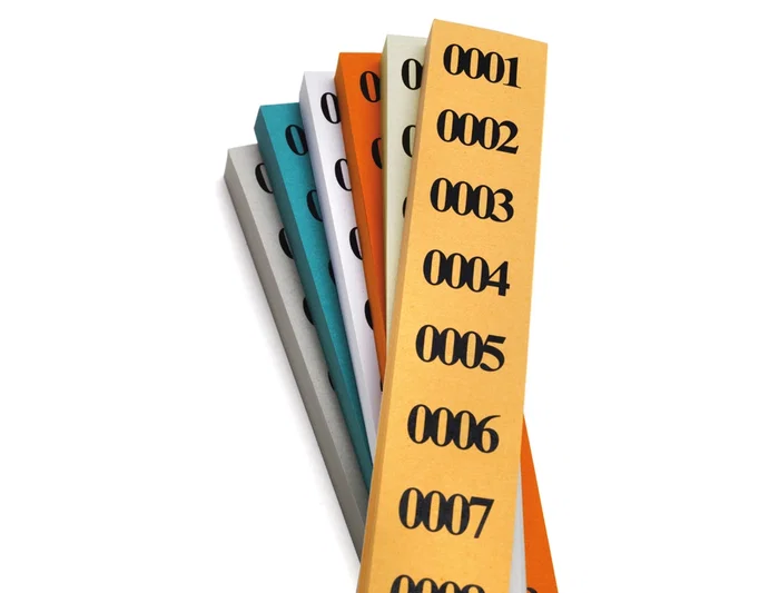 Liderpapel Tira de Rifa Sencilla 1 al 1000 Talonario Engomado 10 Números por Tira