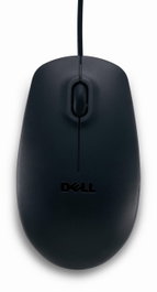 Dell USB Optical Mouse MS111 - Ratón Óptico Cableado 3 Botones con Rueda de Desplazamiento, 1000 DPI, Negro