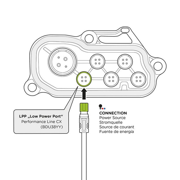 SP Connect Cable E-Bike con Interfaz Bosch LPP - Cargador USB-C, 110 cm, Negro - Homologado Bosch para Lower Power Port
