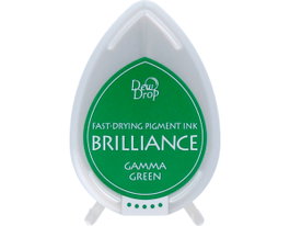 Tsukineko BRILLIANCE Almohadilla de Tinta Verde Brillante Efecto Nacarado