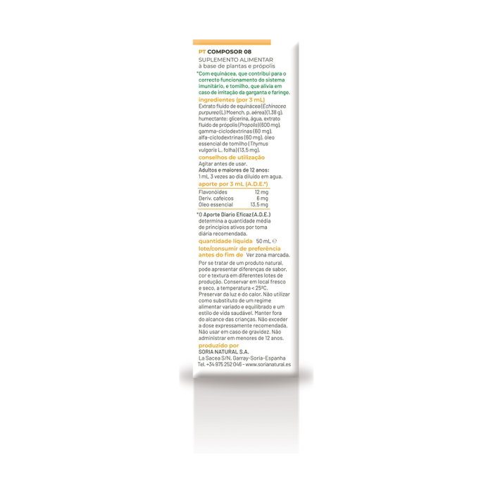 Soria Natural Composor 08 Sistema Inmunitario 50 ml Soria Natural Composor 08 Sistema Inmunitario 50 ml