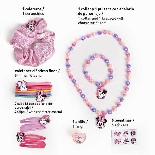 Cerdá Accesorios de Belleza Minnie (12 Piezas) 28.0 x 21.6 x 3.8 cm