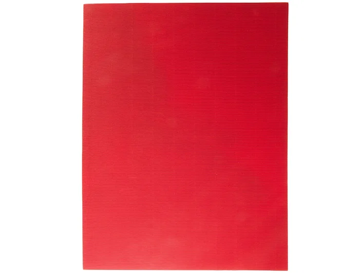 Liderpapel Cartón Ondulado Rojo, 50 x 70 cm, 320 g/m², Hoja de Cartulina para Manualidades y Embalaje