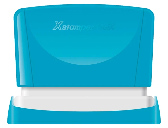 X'stamper Sello Quix Personalizable Color Azul Medidas 4x60 mm Q-05
