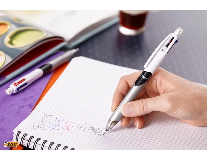 BIC Bolígrafo Multifunción de 3 Colores y Portaminas 0,7 mm, Caja de 12 Unidades